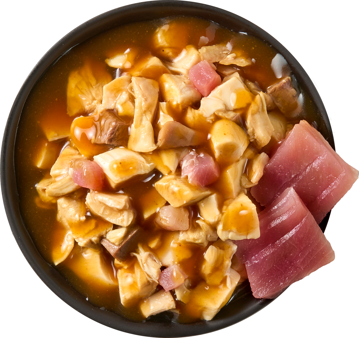 Serviervorschlag: Huhn mit Thunfischfilet
