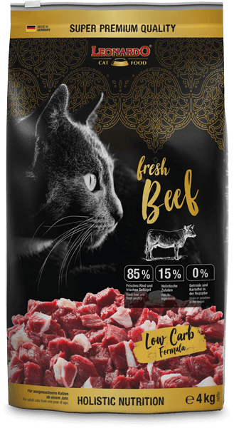 Leonardo-Fresh-Beef Beef, Katze, Katzennahrung, Futter, Fleisch, Low Carb, Rind, Katzenfutter