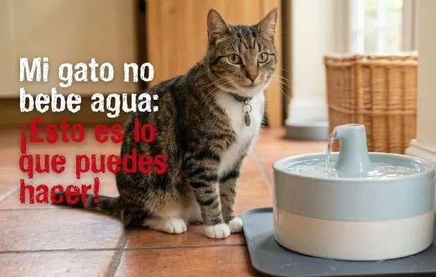 mi gato no bebe agua