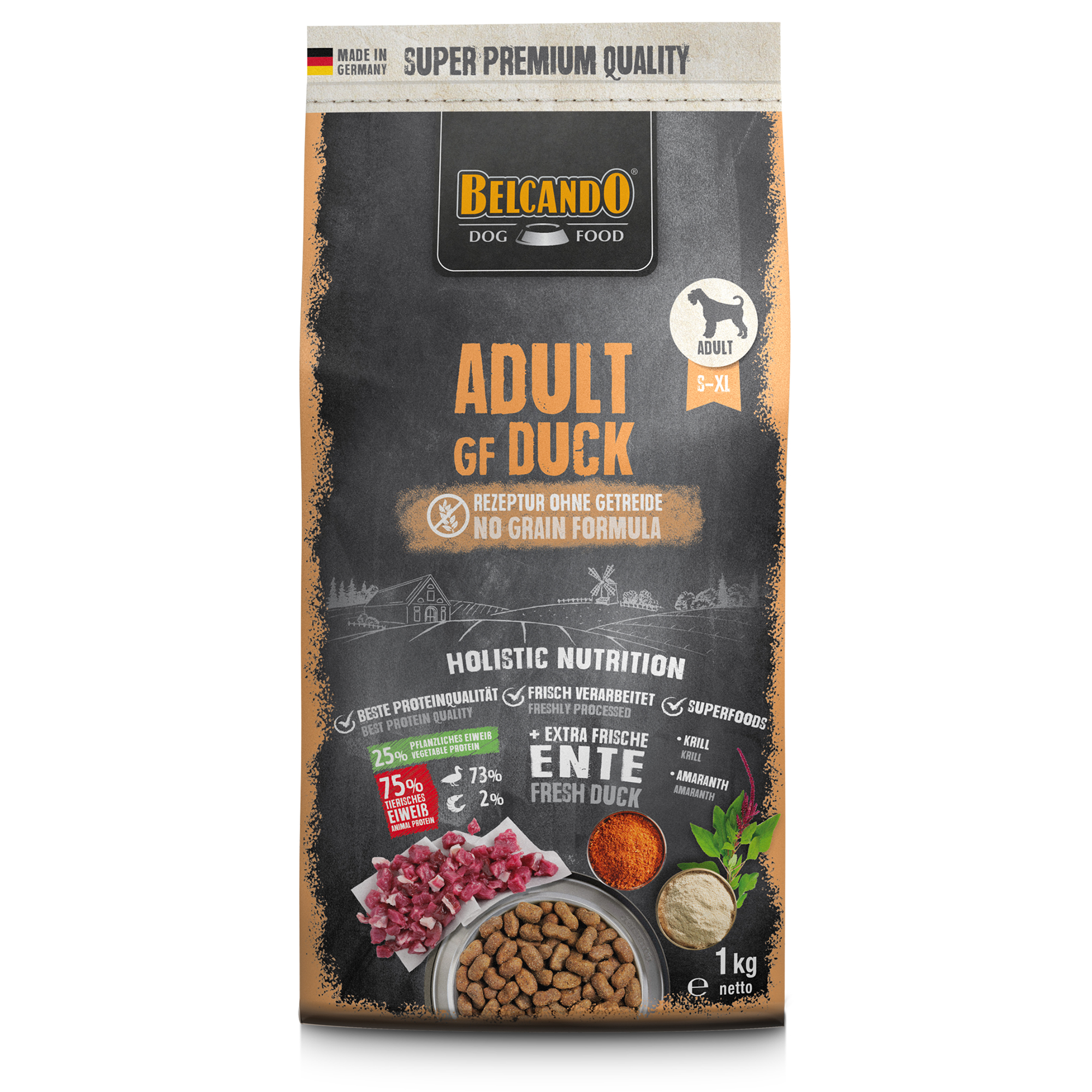 Adult GF Duck 1 kg Front