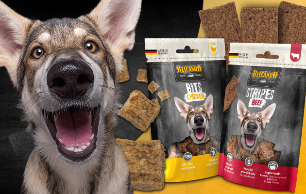 Belcando Stripes und Bits für Hunde als Snack Belcando Stripes und Bits für Hunde als Snack