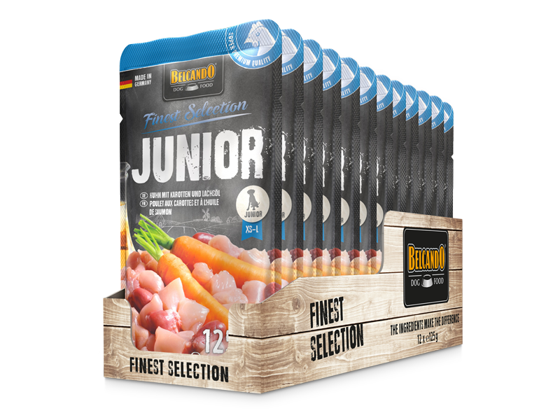 BELCANDO® Junior Poulet aux carottes et à l'huile de saumon