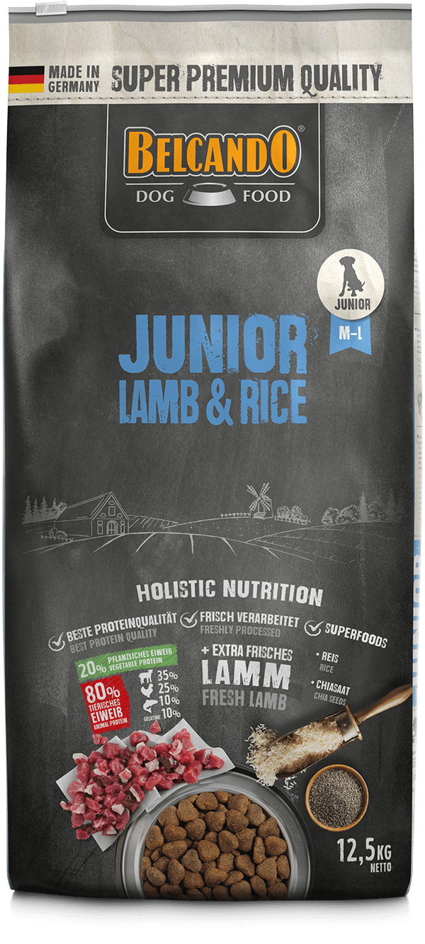 Belcando-Junior-Lamb-Rice-12kg-front Belcando-Junior-Lamb-Rice-12kg-front