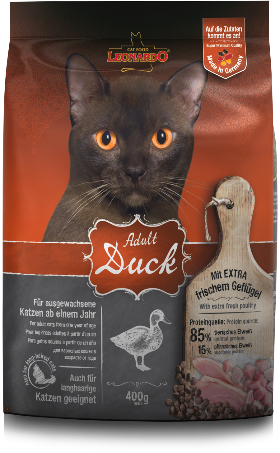 cat food with duck