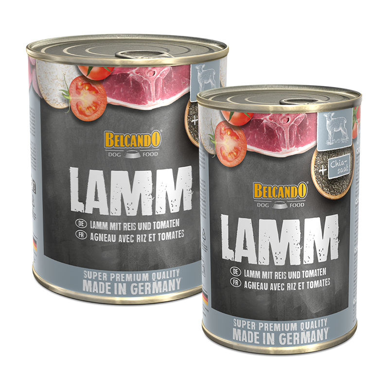BELCANDO Lamm mit Reis & Tomaten bb-dose-super-premium-lamm-comp