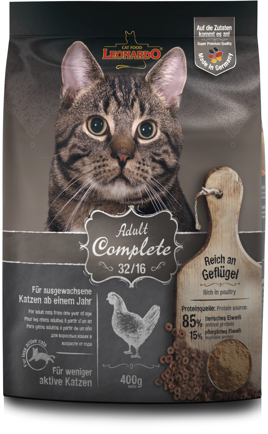 LEO'S complete adult cat food with beef