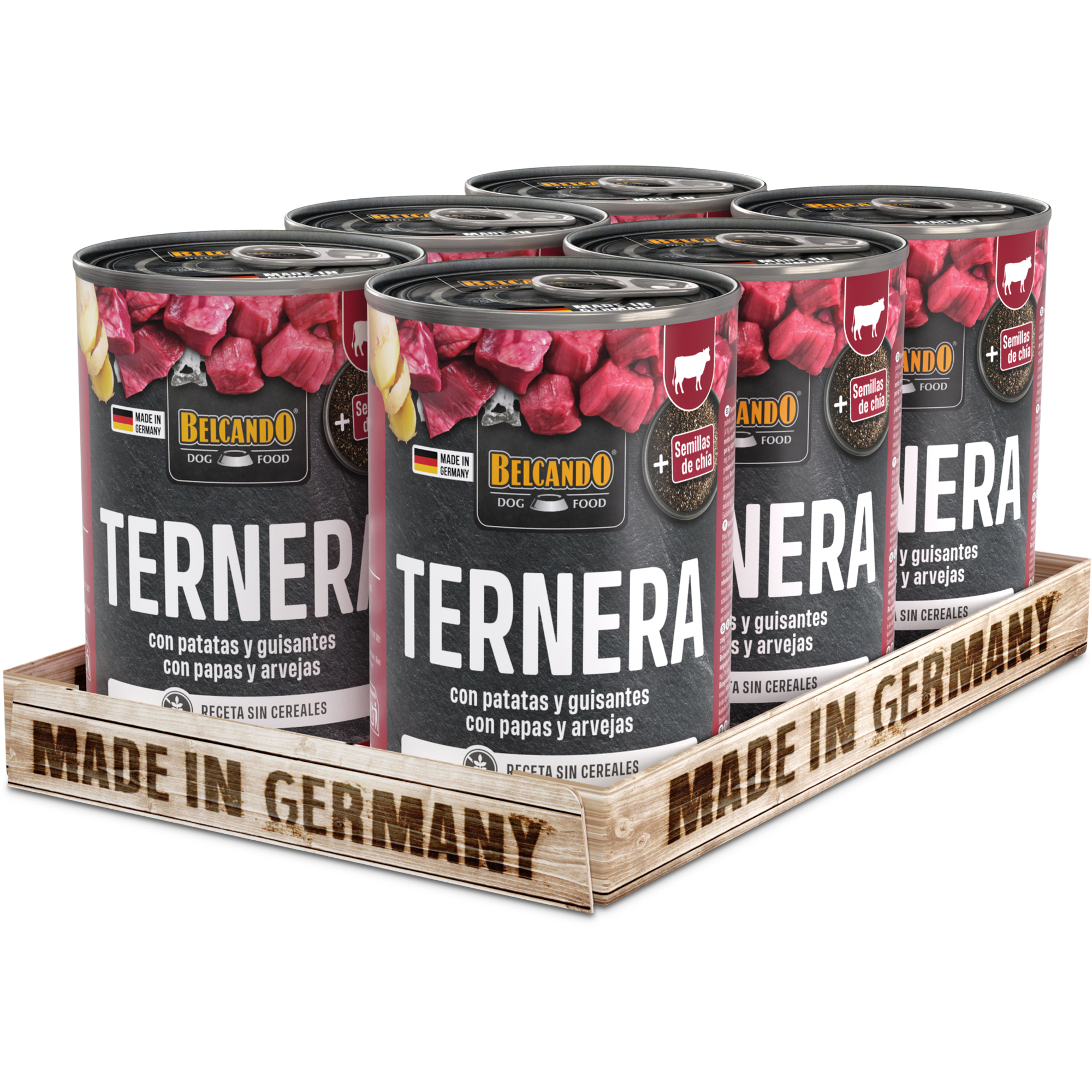 BELCANDO ternera con patatas y guisantes