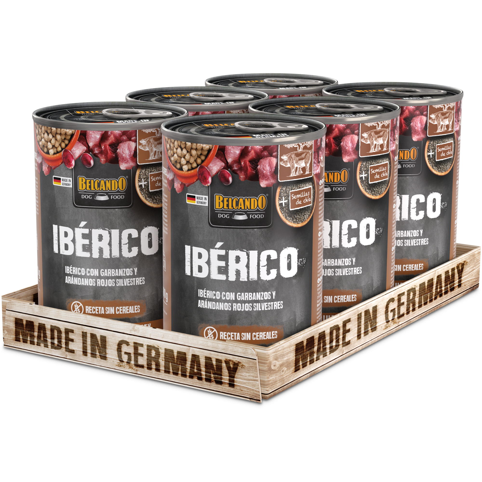 BELCANDO cerdo ibérico con garbanzos y arándanos