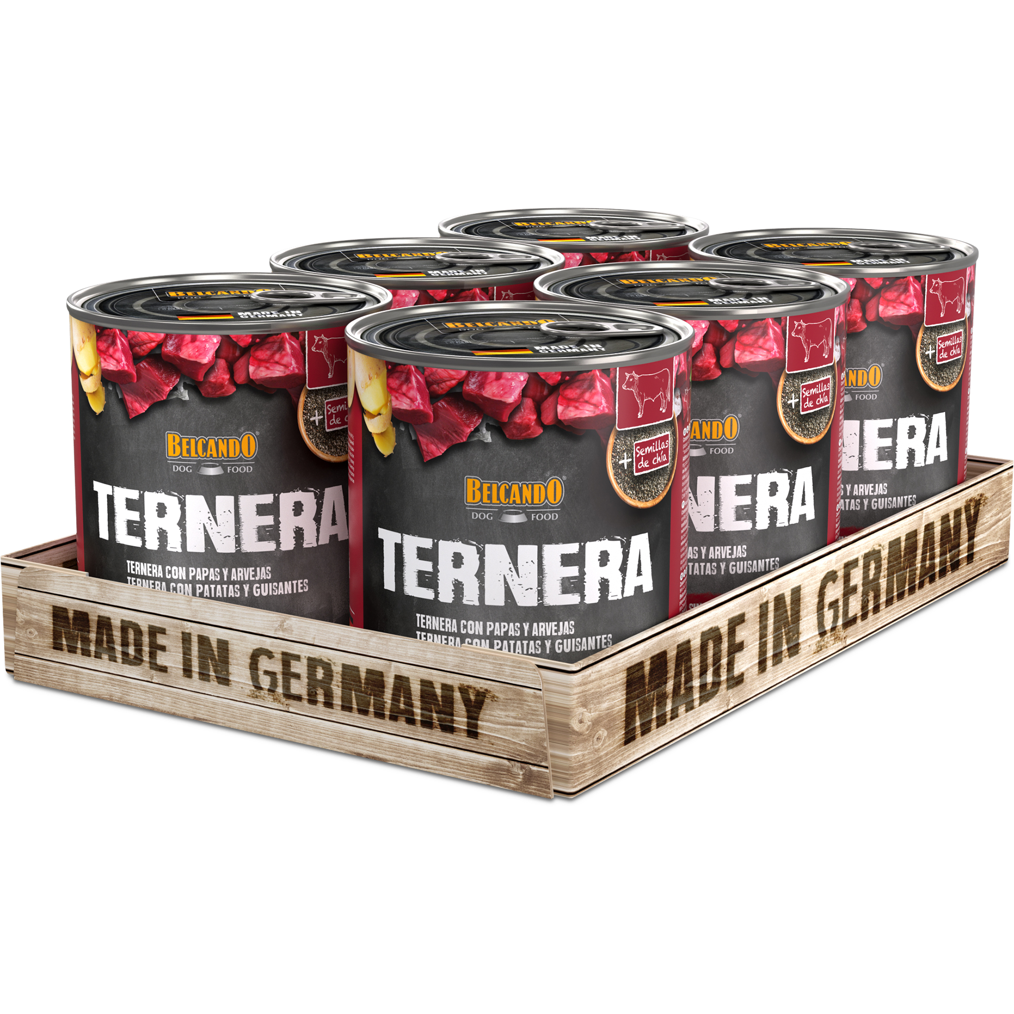BELCANDO ternera con patatas y guisantes