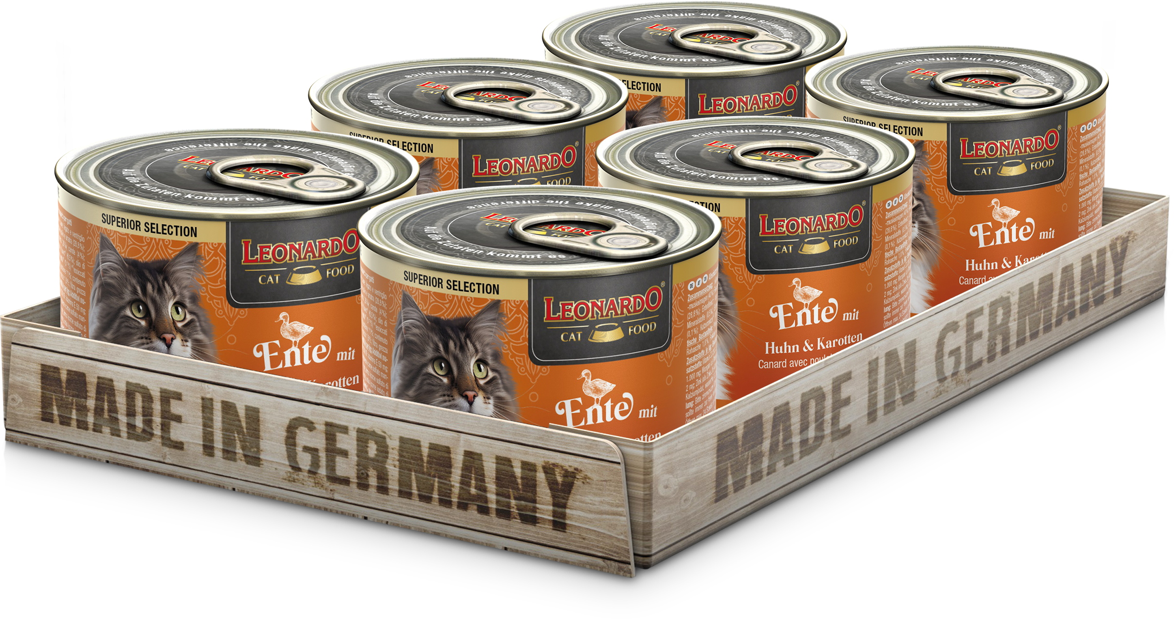 LEONARDO Ente mit Huhn & Karotten bl-dosen-superior-selection-tray-ente-200g