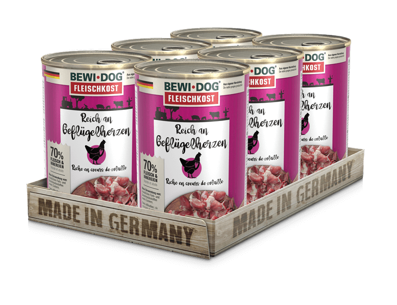 Bewidog-Dosen-Tray-Gefluegelherzen-400g Bewidog-Dosen-Tray-Gefluegelherzen-400g