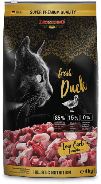 Leonardo-Fresh-Duck Beef, Katze, Katzennahrung, Futter, Fleisch, Low Carb, Rind, Katzenfutter