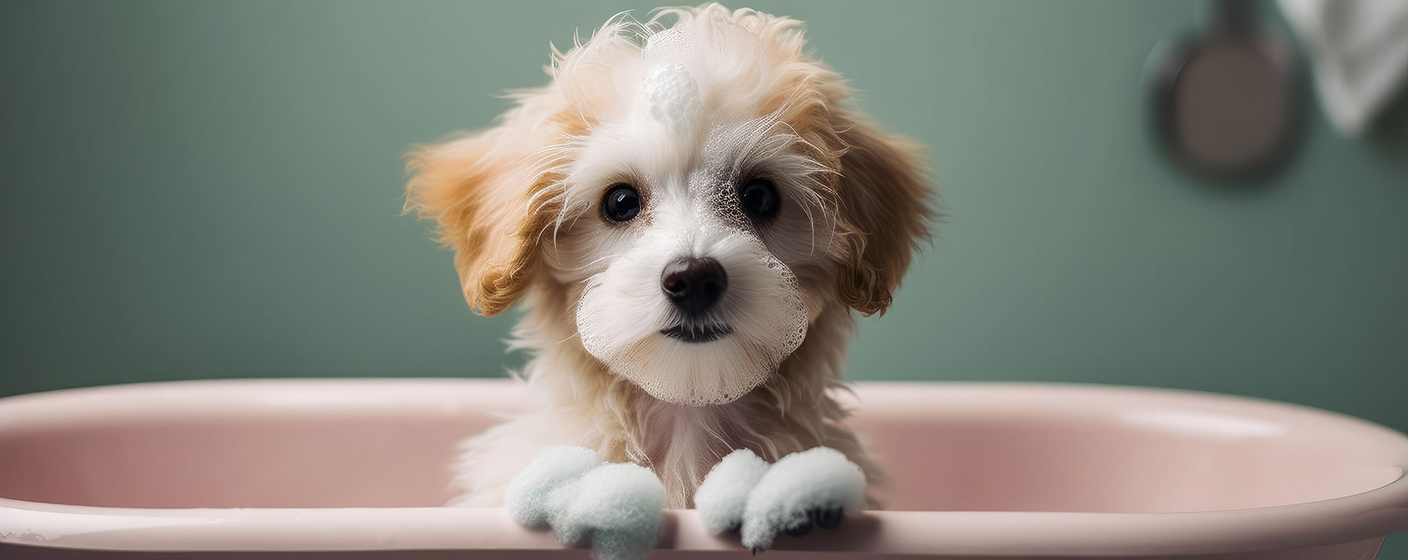Kleine Pflegekunde für Welpen welpe-badewanne-adobeStock-585500297-2000px