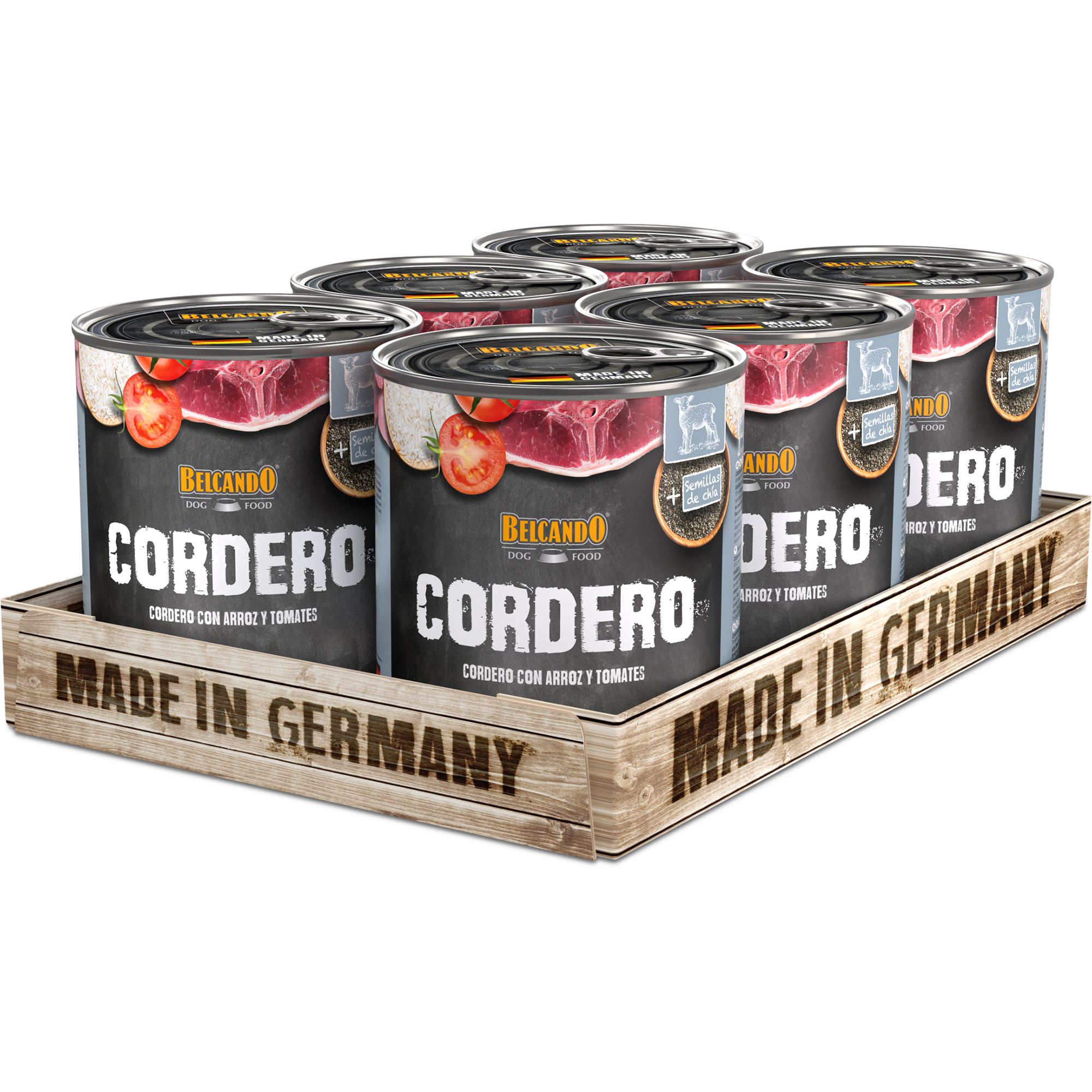 BELCANDO cordero con arroz y tomate