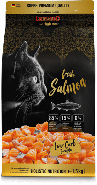 Leonardo-Fresh-Salmon Beef, Katze, Katzennahrung, Futter, Fleisch, Low Carb, Rind, Katzenfutter