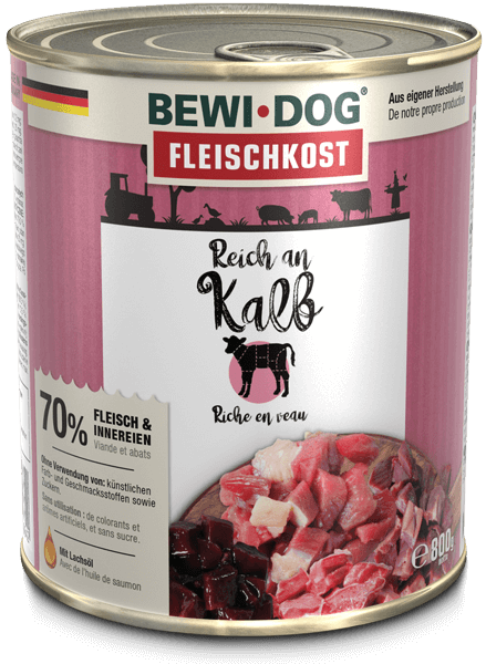 Bewidog-Dose-Kalb-800g Bewidog-Dose-Kalb-800g