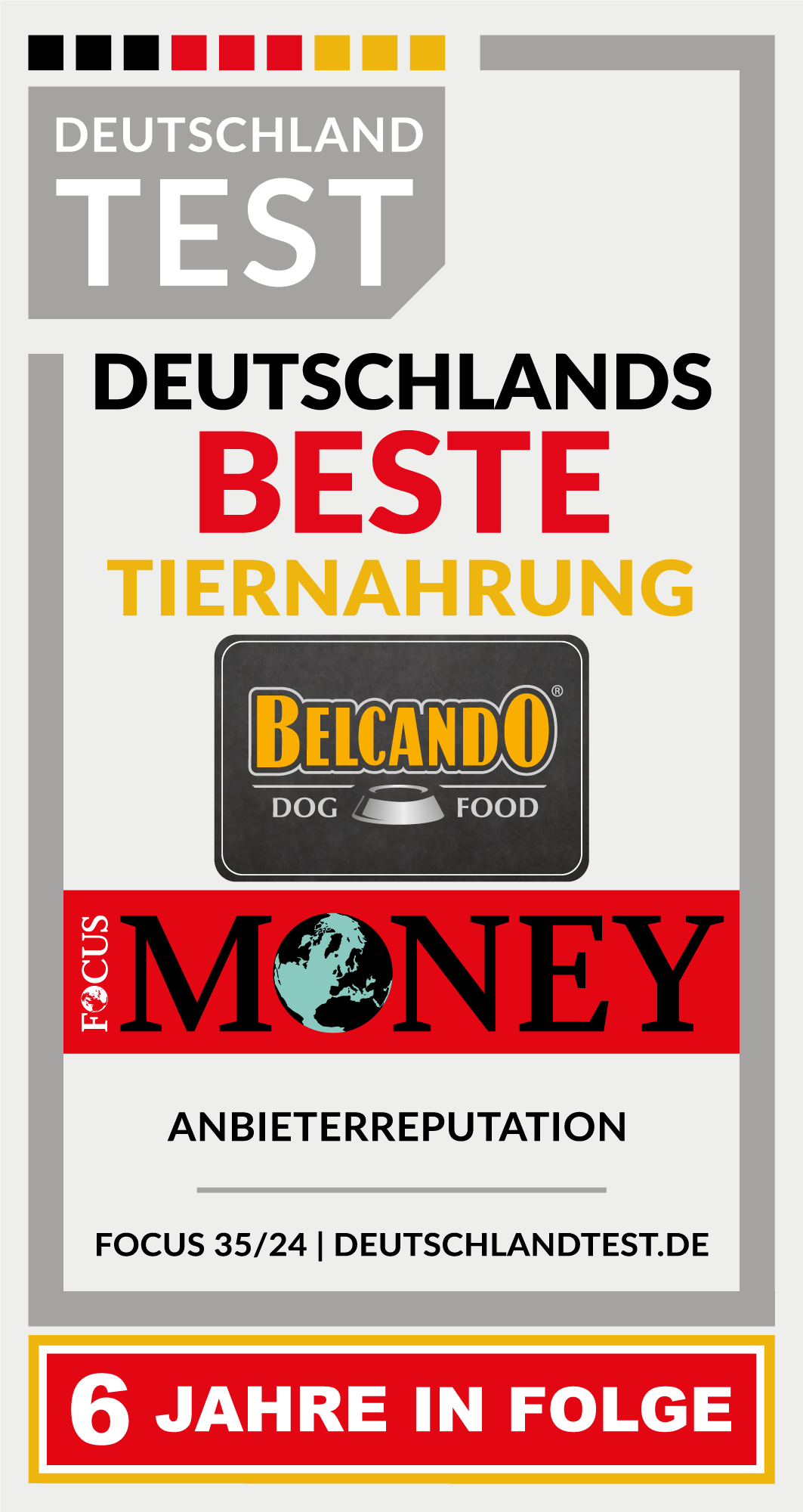 BELCANDO Focus Money 6 Jahre Award