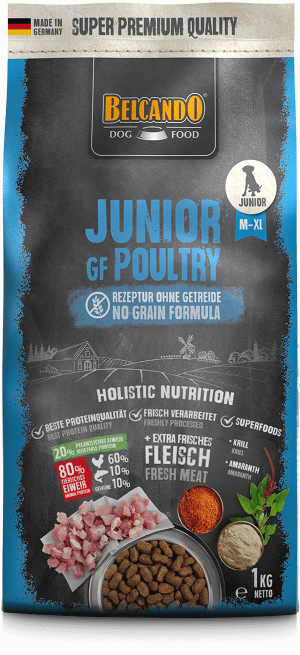 Belcando-Junior-GF-Poultry-1kg-front Belcando-Junior-GF-Poultry-1kg-front