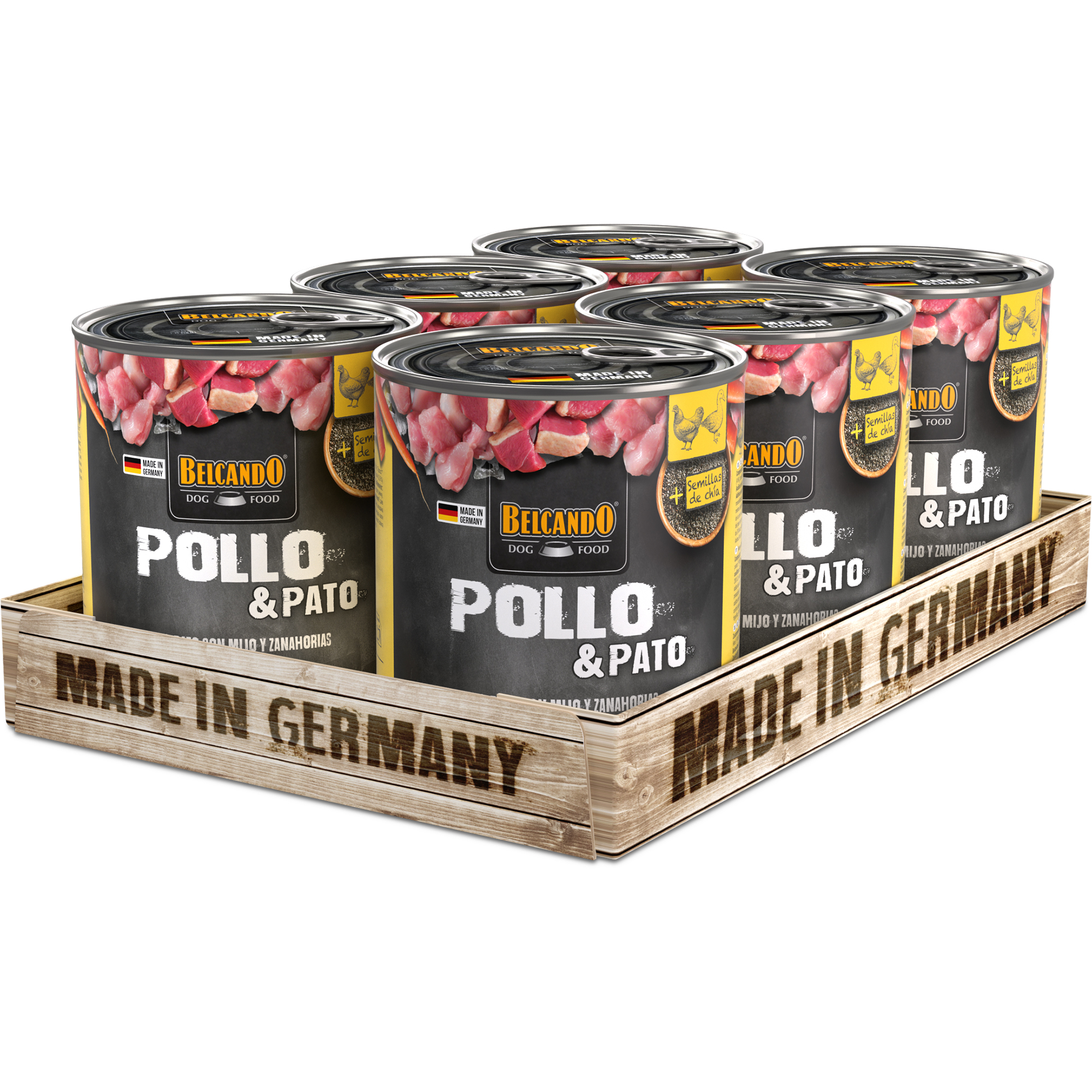 BELCANDO pollo y pato con mijo y zanahoria