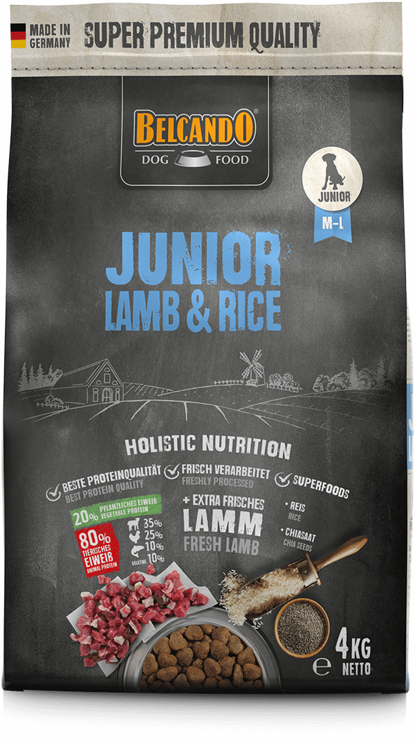 Belcando-Junior-Lamb-Rice-4kg-front Belcando-Junior-Lamb-Rice-4kg-front