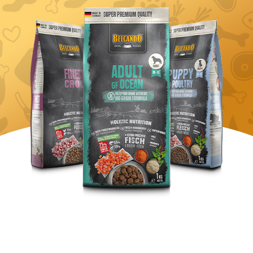 Image Adult GF Ocean, Finest Croc, Puppy GF Poultry BELCANDO Dry food