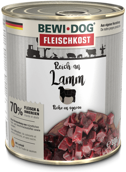 Bewidog-Dose-Lamm-800g Bewidog-Dose-Lamm-800g