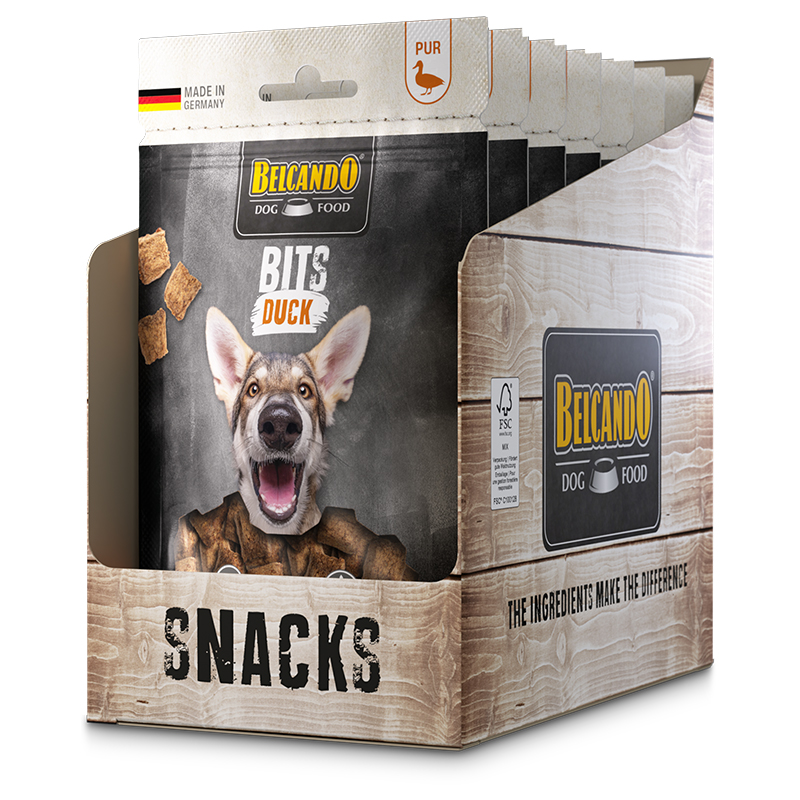 BELCANDO Bits Duck bb-snacks-bits-duck-90g-tray-re
