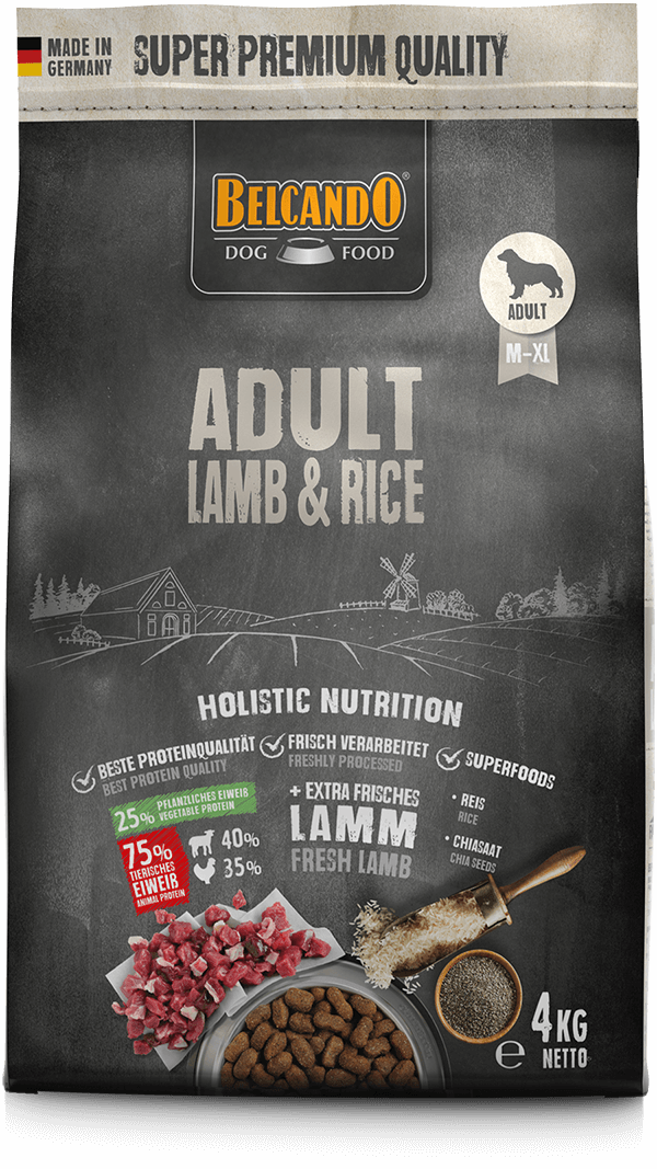 Belcando-Adult-Lamb-Rice-4kg-front Belcando-Adult-Lamb-Rice-4kg-front