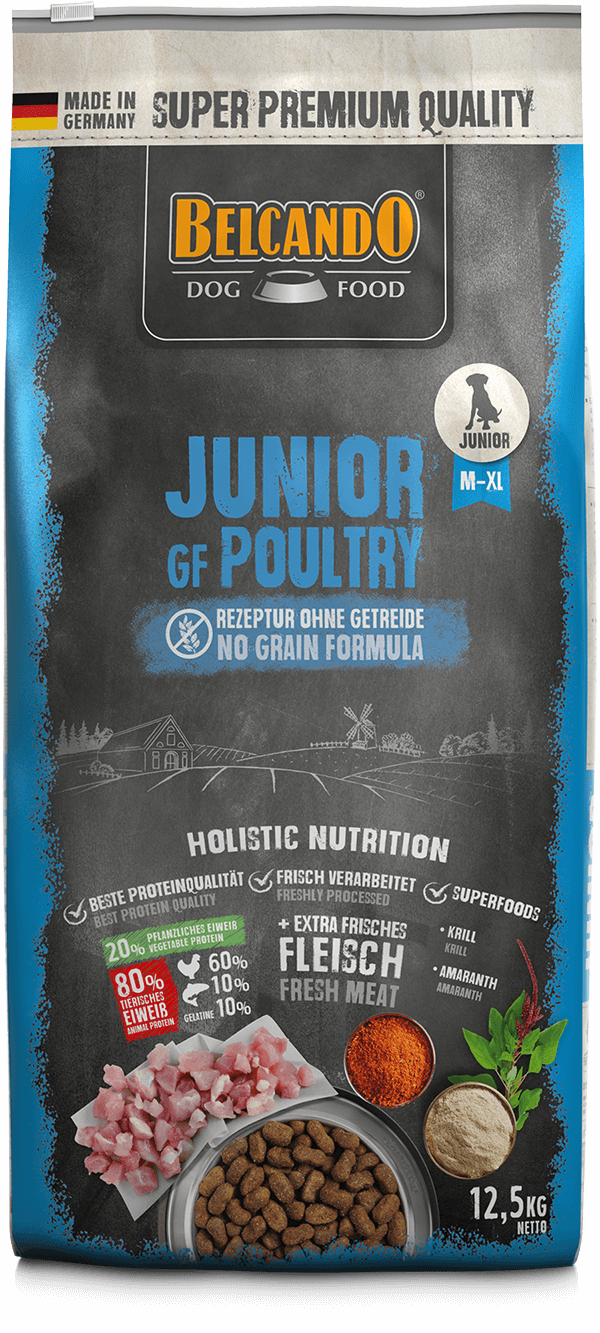 Belcando-Junior-GF-Poultry-12kg-front Belcando-Junior-GF-Poultry-12kg-front