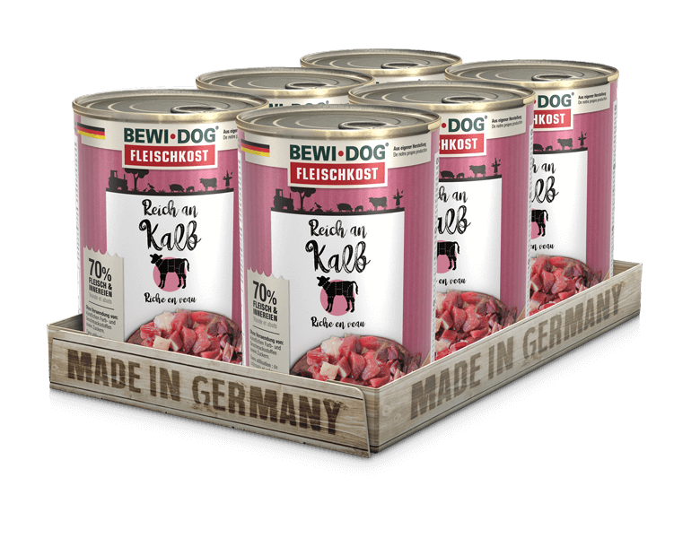Bewidog-Dosen-Tray-Kalb-400g Bewidog-Dosen-Tray-Kalb-400g